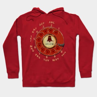 Retro Red Rotary Dial Hoodie